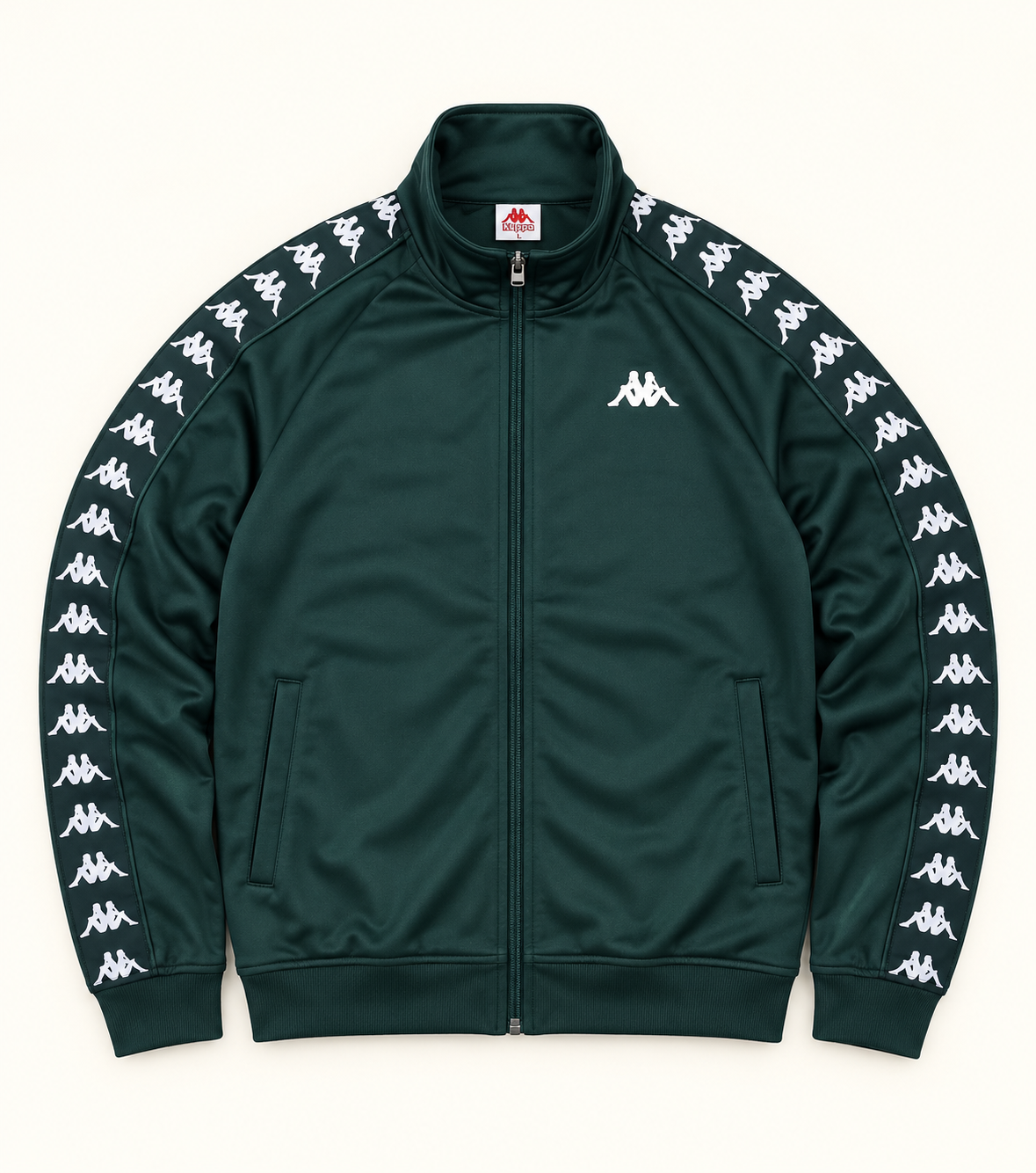 Chaqueta Kappa Banda Verde Oscuro talla M