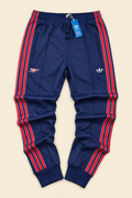 Adidas Arsenal FC Pantalón Track Azul Marino con Rayas Rojas Vintage Nuevo talla s