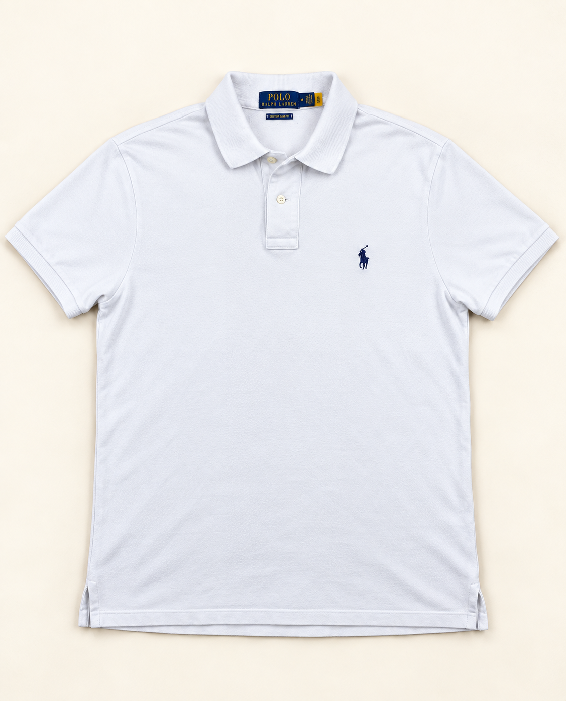 Polo Ralph Lauren Custom Slim Fit blanco – Talla M