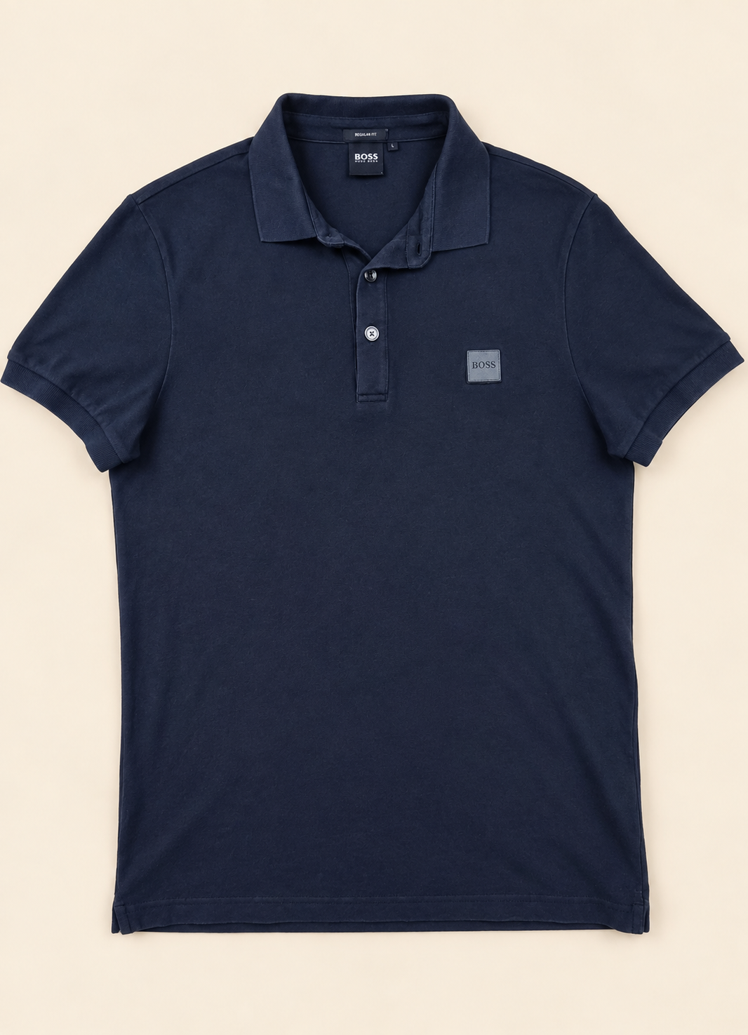 BOSS Polo negro Logo Tonal Talla M